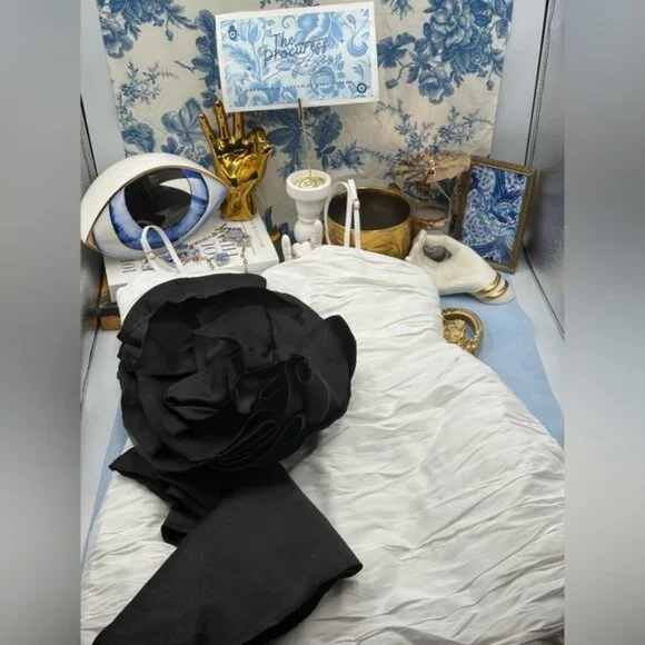 🆕 AJE 🧿 NWOT Potion Spiral Mini Dress, White / Black - Sz AU 10 US 6 - Picture 11 of 15